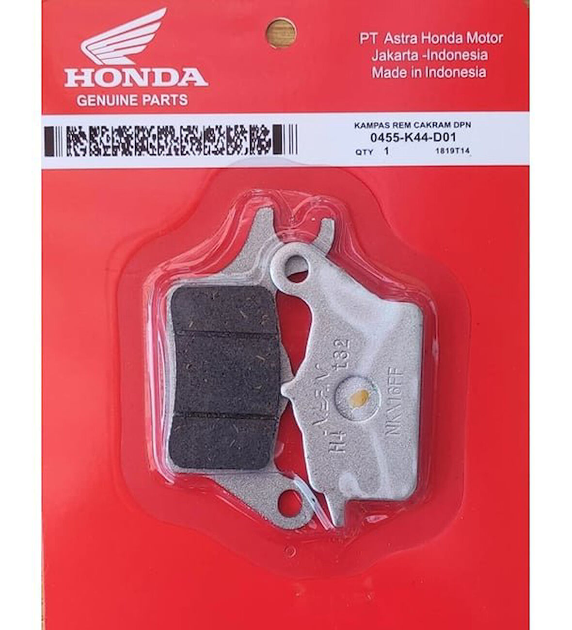 Honda Activa 125 Deluxe Ön Fren Balatası Yeni Kasa 2023 ve Sonrası Uygun -Arasmoto