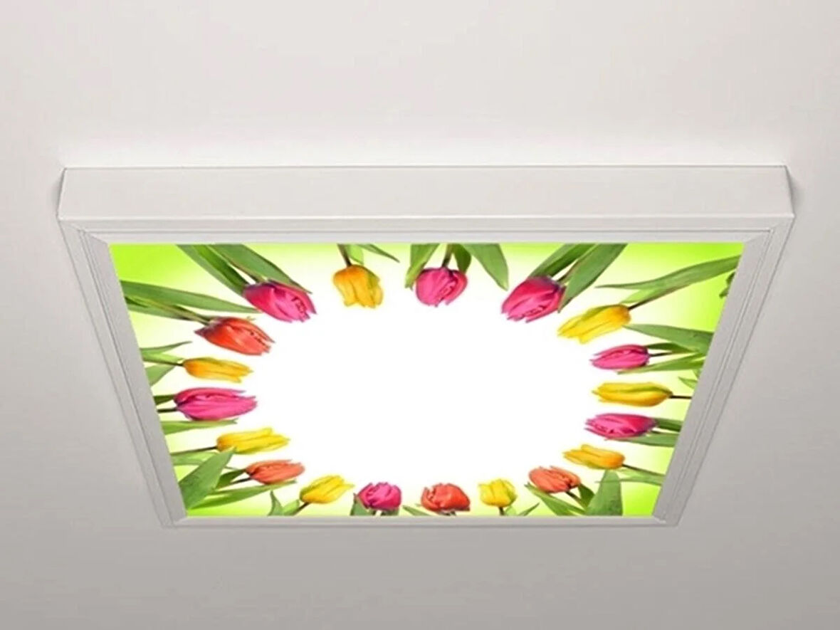 Gök Panel 60X60 LED Panel Aydınlatma Armatür Avize Sıva Üstü Desenli Tekli 46510594SU