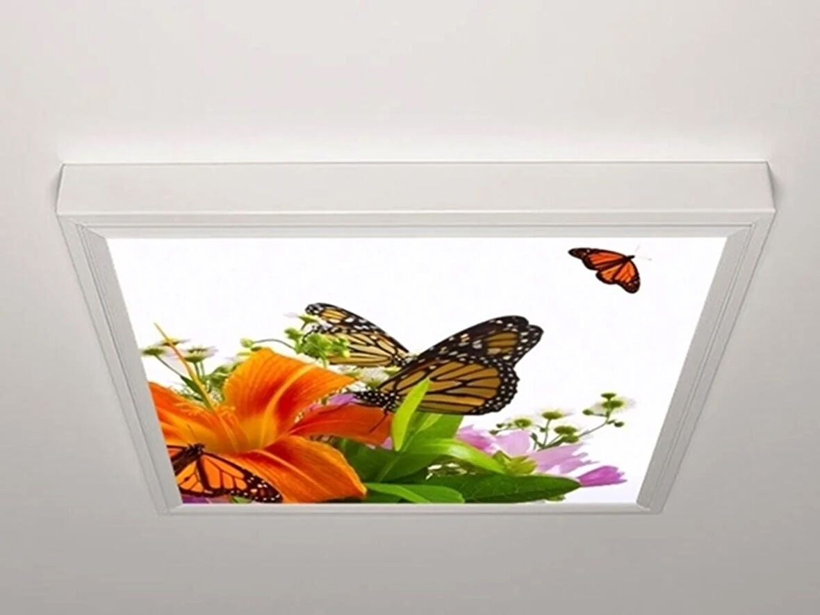 Gök Panel 60X60 LED Panel Aydınlatma Armatür Avize Sıva Üstü Desenli Tekli 46510739SU