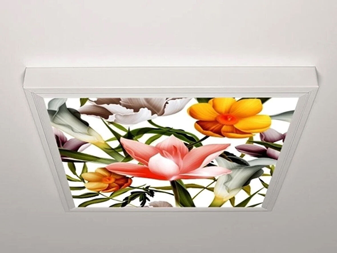 Gök Panel 60X60 LED Panel Aydınlatma Armatür Avize Sıva Üstü Desenli Tekli 46510749SU