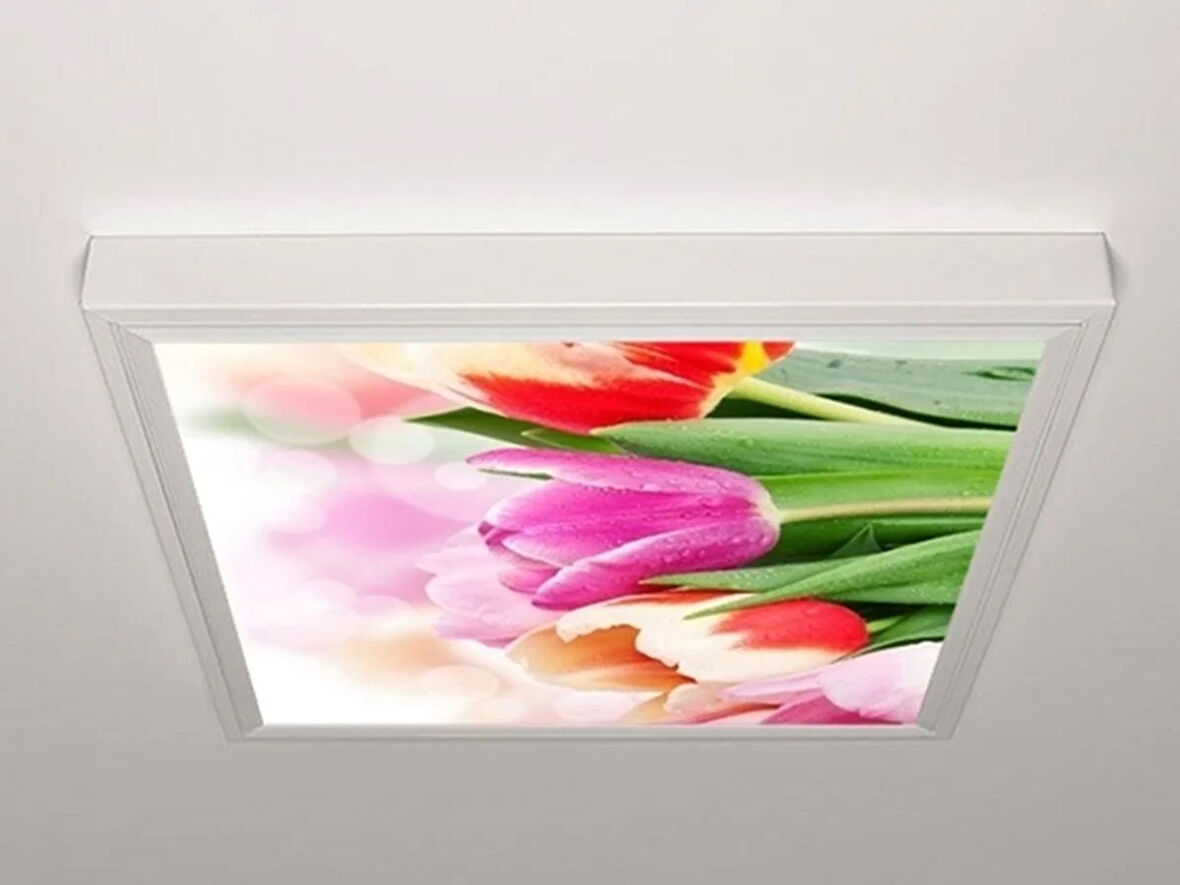 Gök Panel 60X60 LED Panel Aydınlatma Armatür Avize Sıva Üstü Desenli Tekli 46511112SU