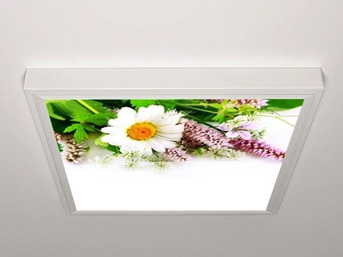 Gök Panel 60X60 LED Panel Aydınlatma Armatür Avize Sıva Üstü Desenli Tekli 46511135SU