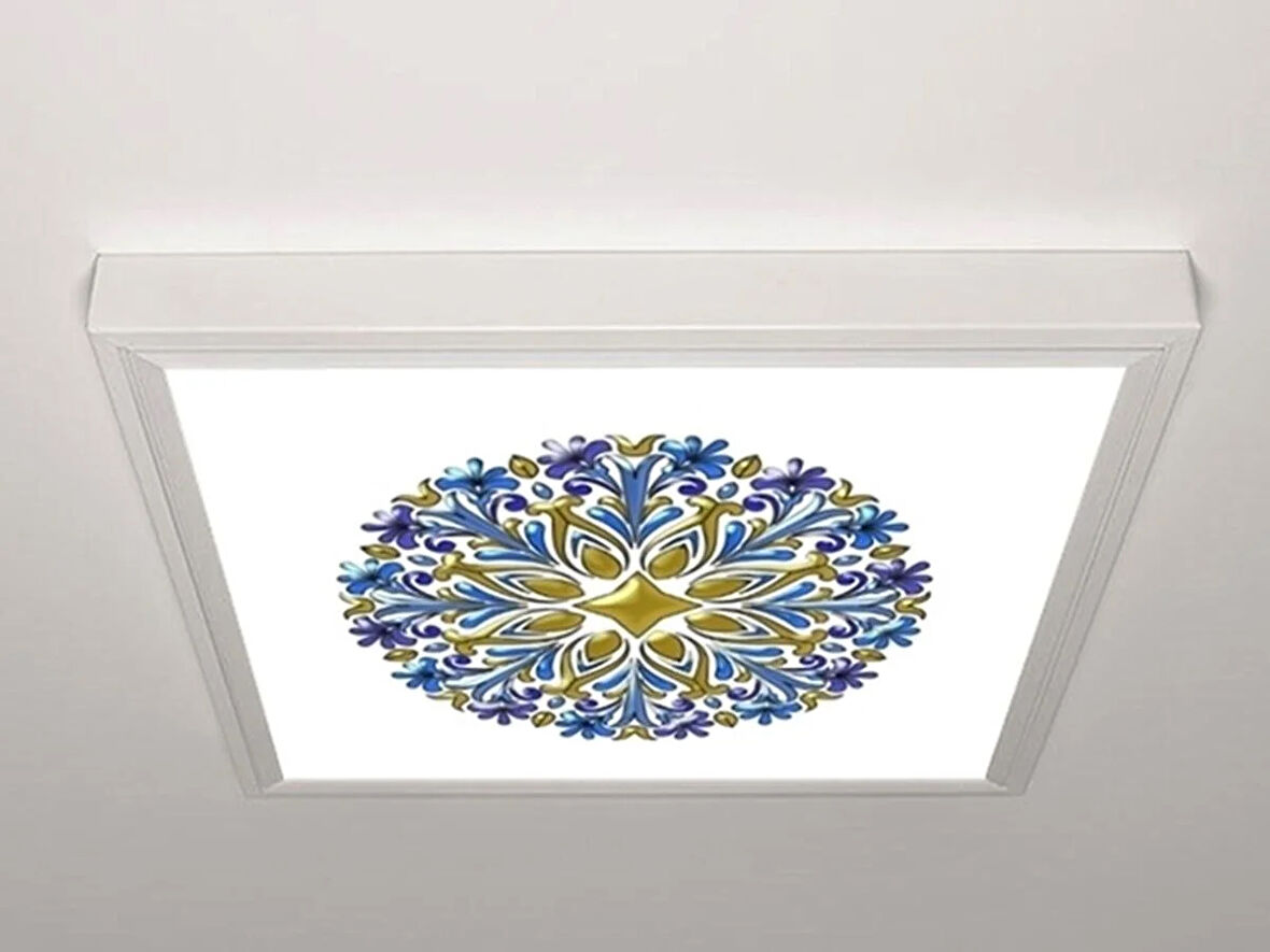 Gök Panel 60X60 LED Panel Aydınlatma Armatür Avize Sıva Üstü Desenli Tekli 46511324SU