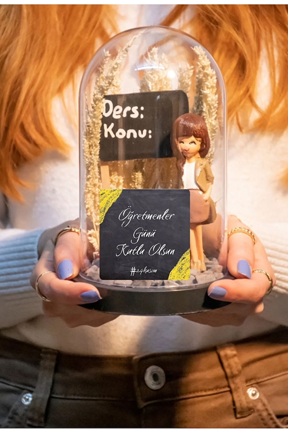 Öğretmenler Günü Hediyesi Sınıf Temalı Fanus