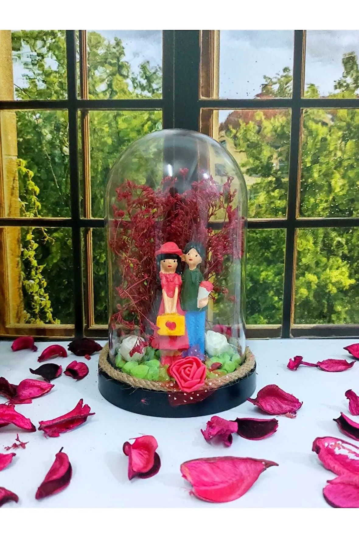 Sevgiliye Hediye Özel Hediye Dekoratif Fanus Hediyelik