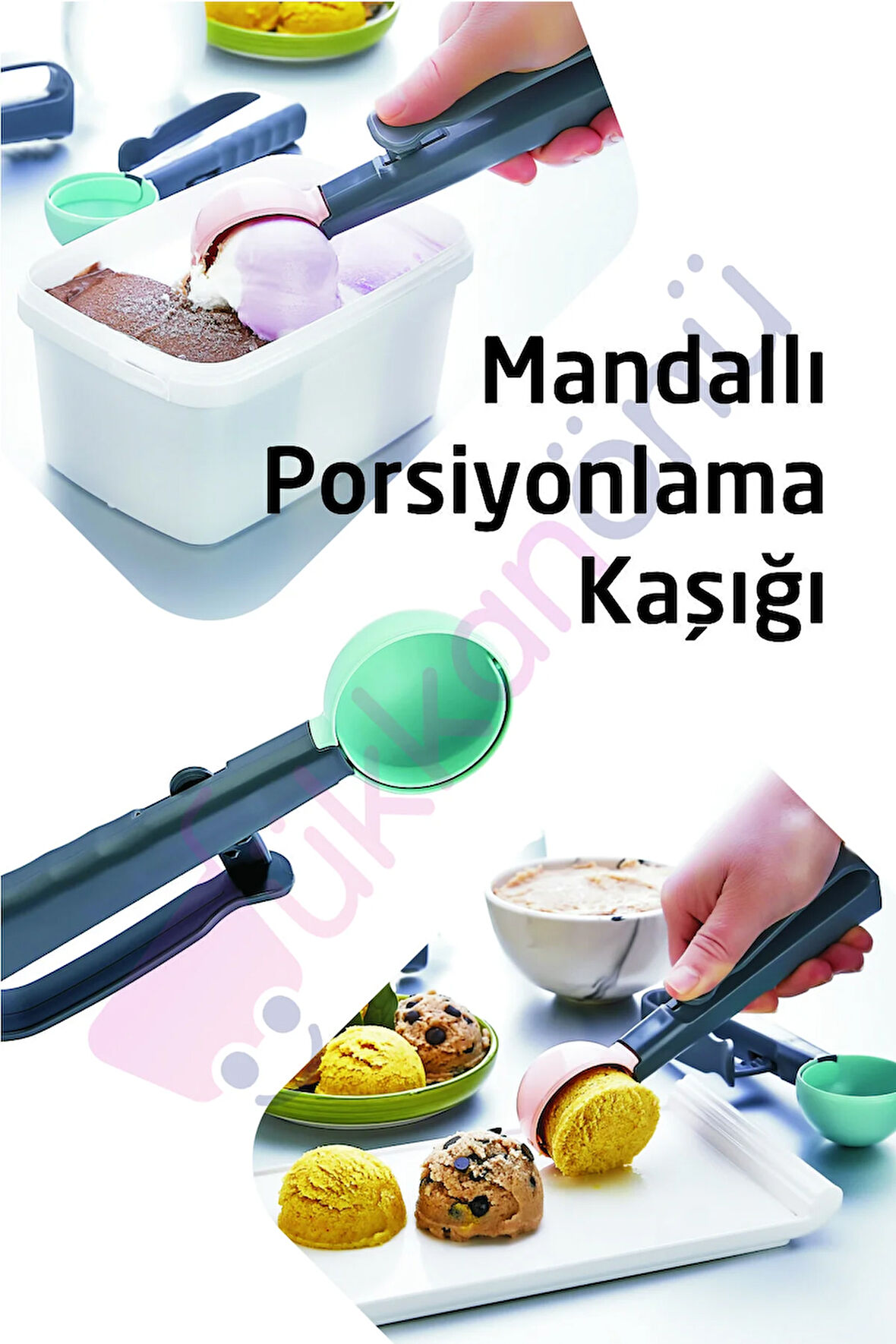 Mandallı Dondurma Ve Porsiyonlama Kaşığı Kp-134