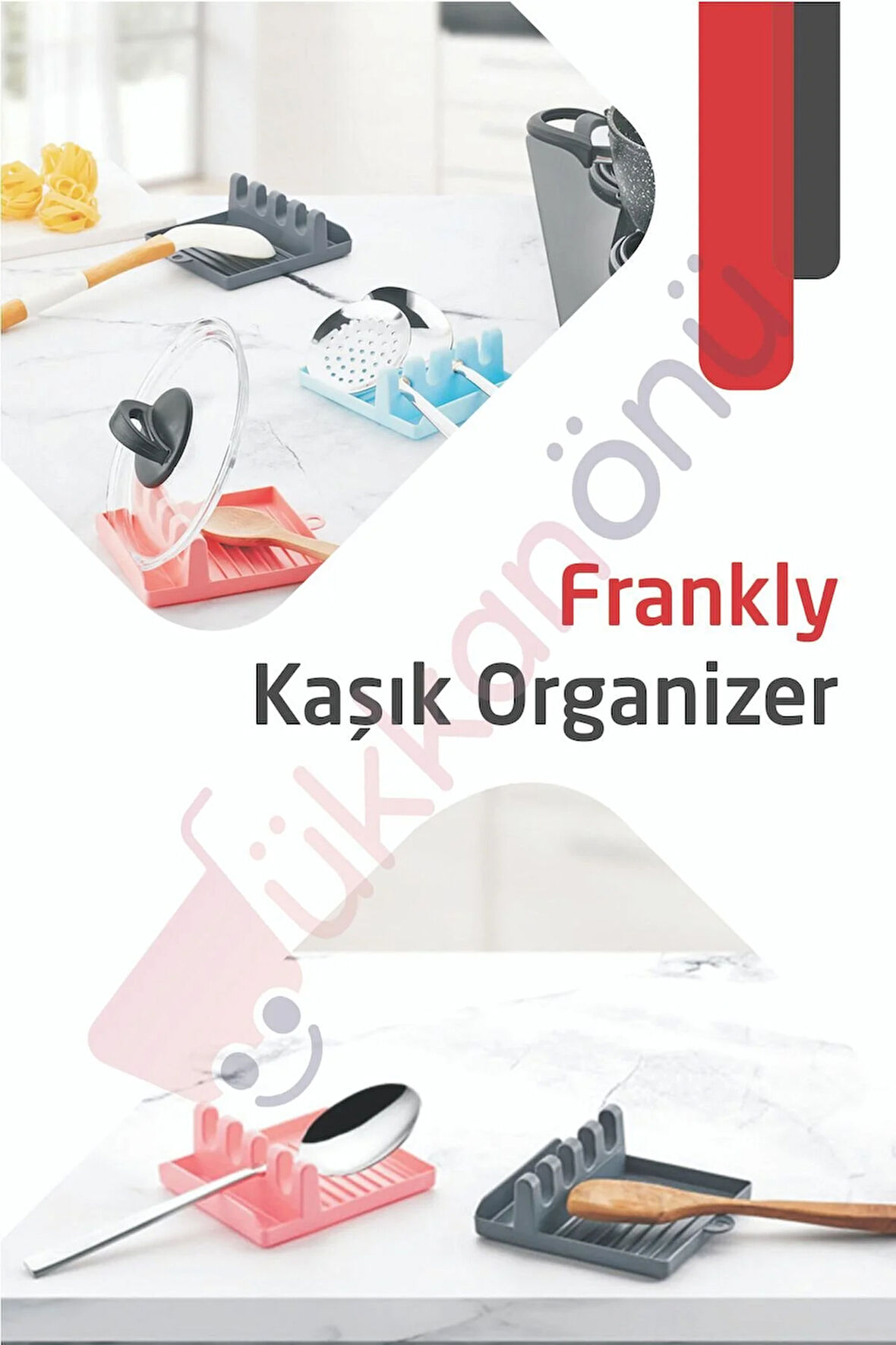 Tencere Kapak Tutucu Ve Kaşıklık Tencere Kapağı Standı Kaşık Kepçe Altlığı Düzenleyici