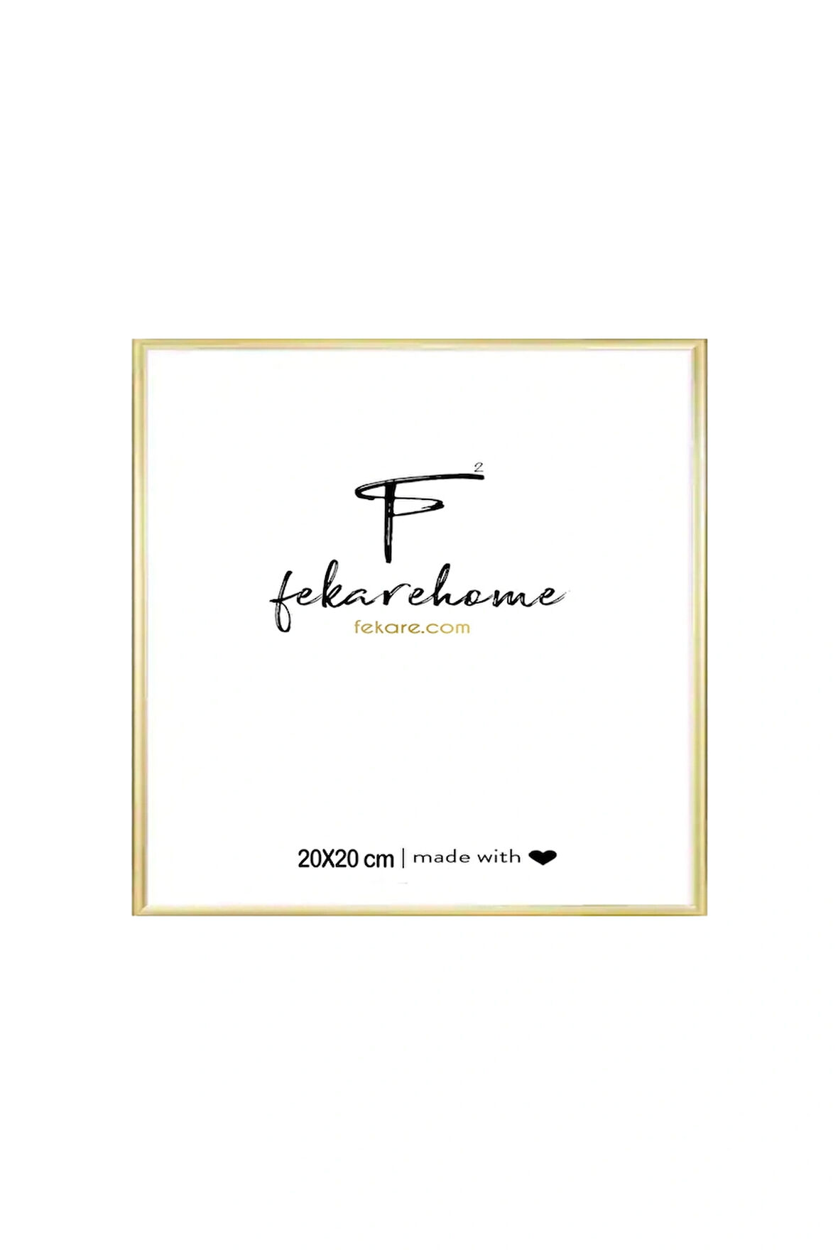 Metal Gold Kare Çerçeve ( 20x20 cm)