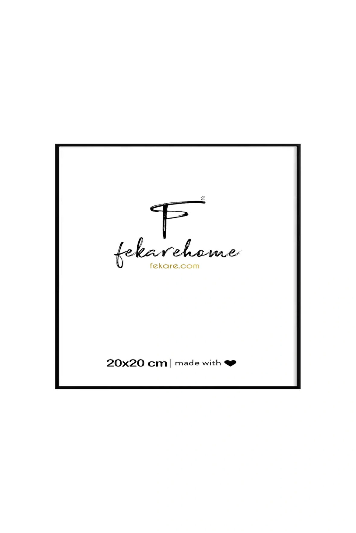 Metal Siyah Kare Çerçeve (20x20 cm)