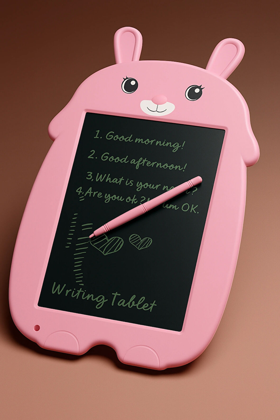 QASUL 9 inç Pembe Grafik Tablet Öğrencilerin Taslakları için Hafif ABS  Pembe tavşan Çocuk Okul İş Aile