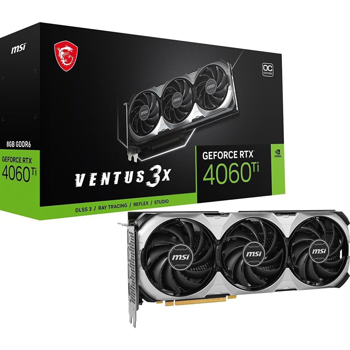 MSI VENTUS 3X RTX 4060 Ti 128 Bit GDDR6 8 GB Ekran Kartı