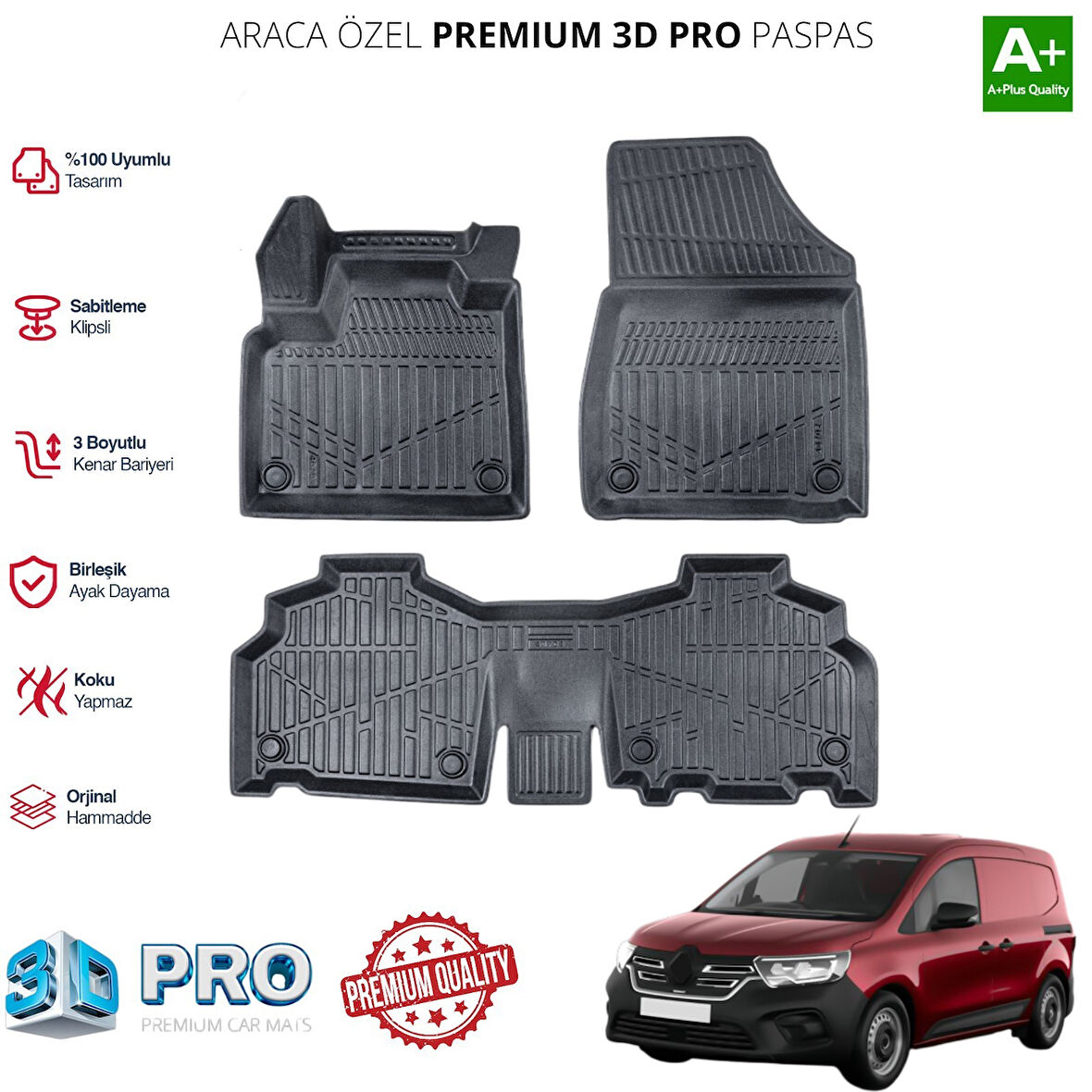 KANGOO ARACA ÖZEL 3D PASPAS 2024 2025 2026 2027