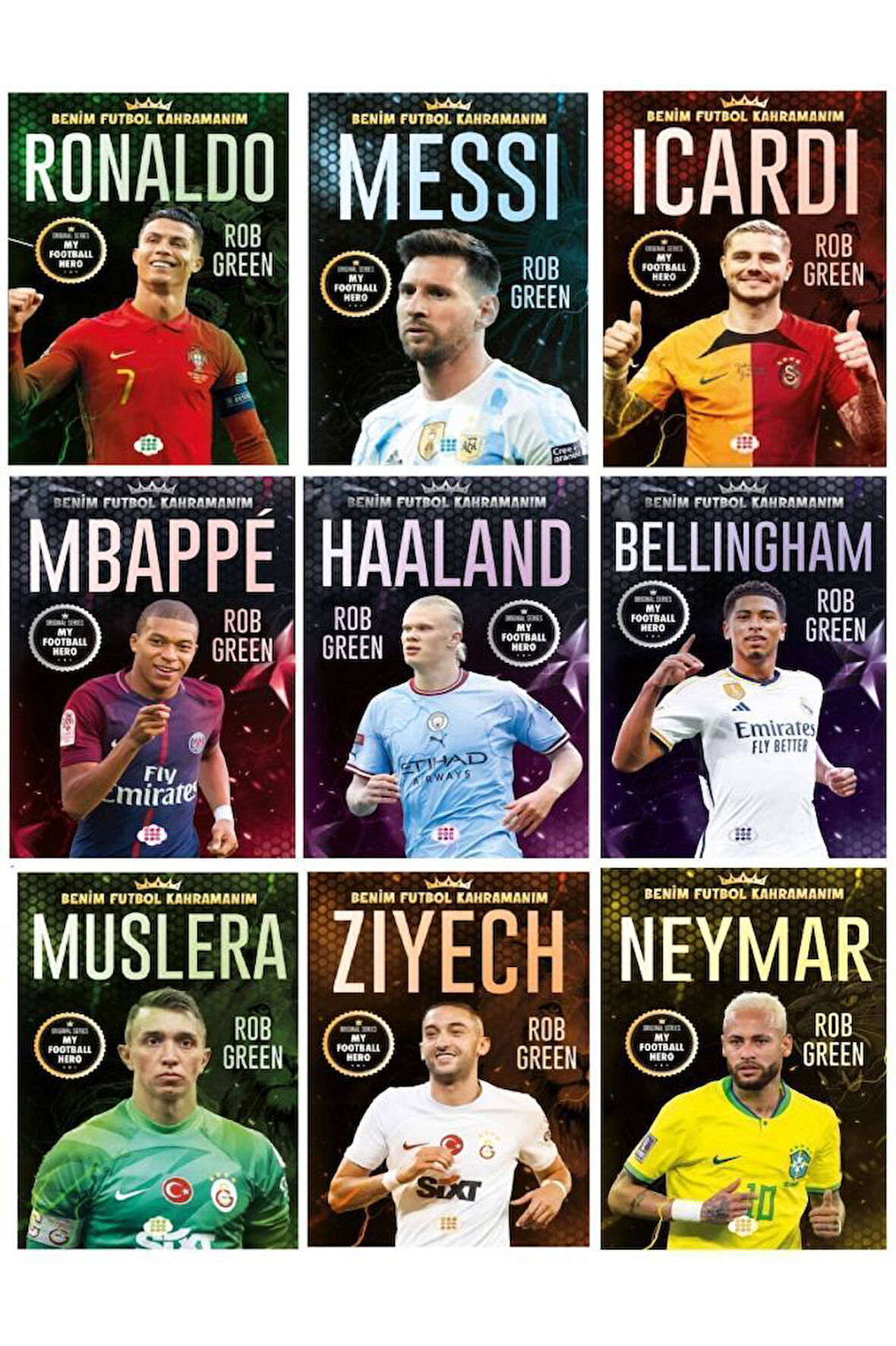 Benim Futbol Kahramanım 9 Kitap (poster + sporcu kartı hediyeli)