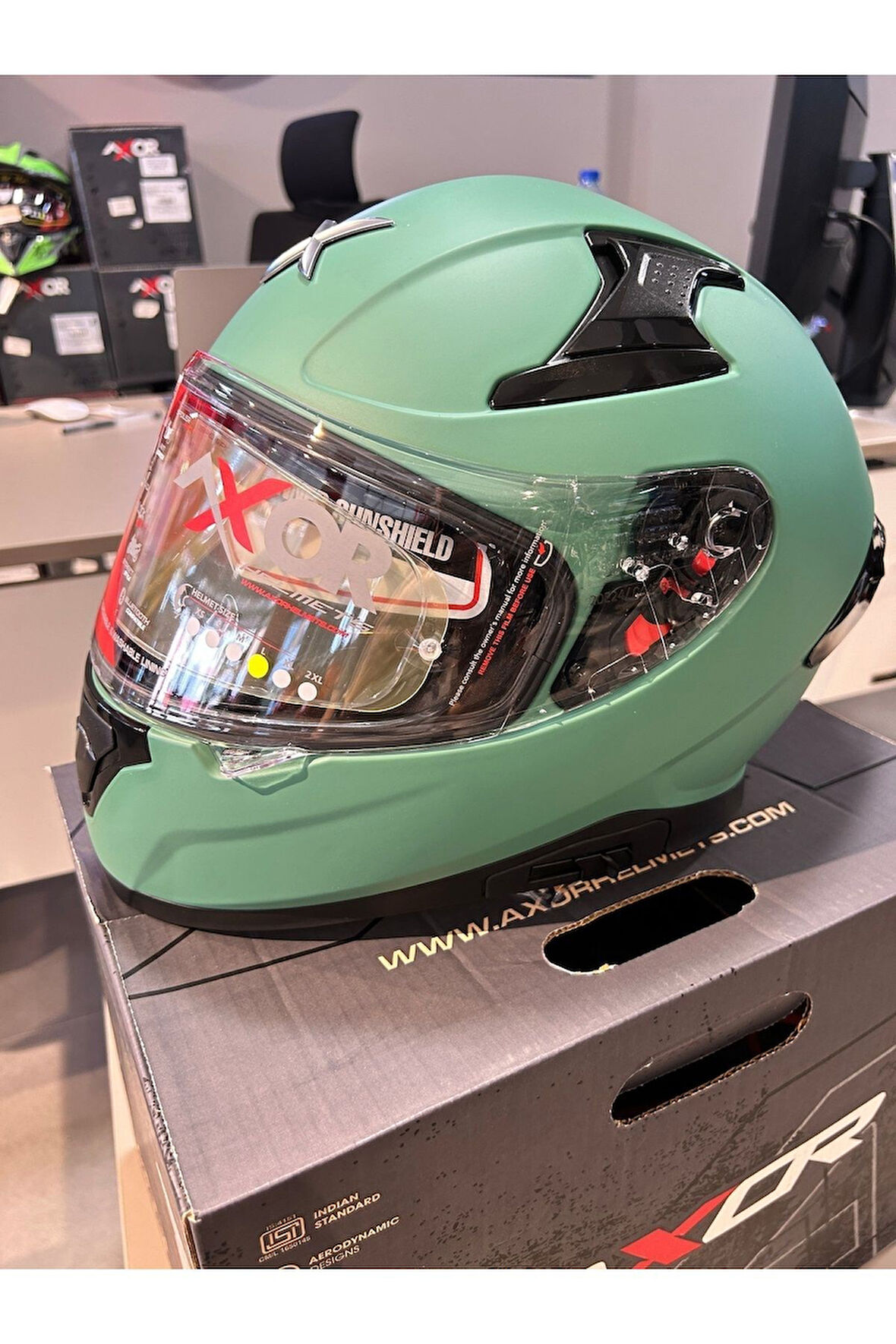APEX SOLID -AQUA GREEN- PINLOCK DAHİL -ECE 22.06 XL