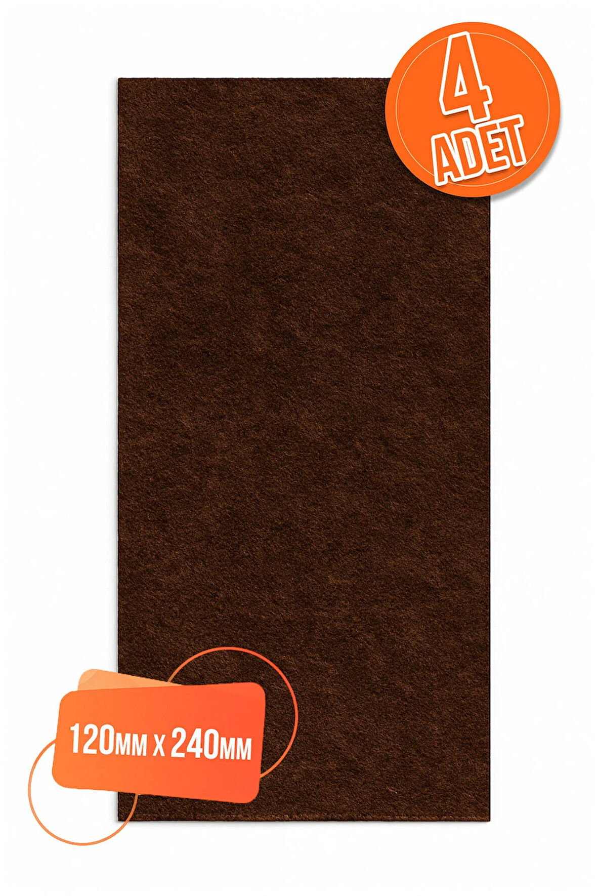 4 Ad Yapışkanlı Keçe Mobilya Masa Sandalye Parke Zemin Ayak Koruyucu Kaydırmaz Keçesi 120MM x 240MM