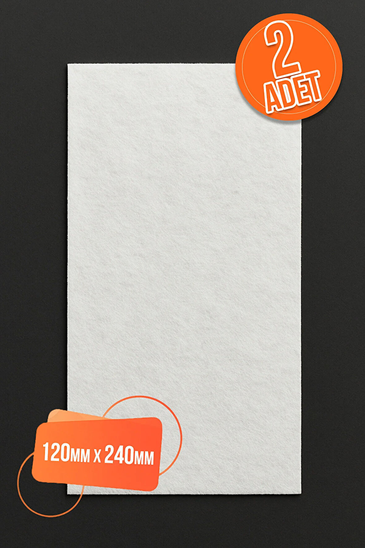 2 Ad Yapışkanlı Keçe Mobilya Masa Sandalye Parke Zemin Ayak Koruyucu Kaydırmaz Keçesi 120MM x 240MM