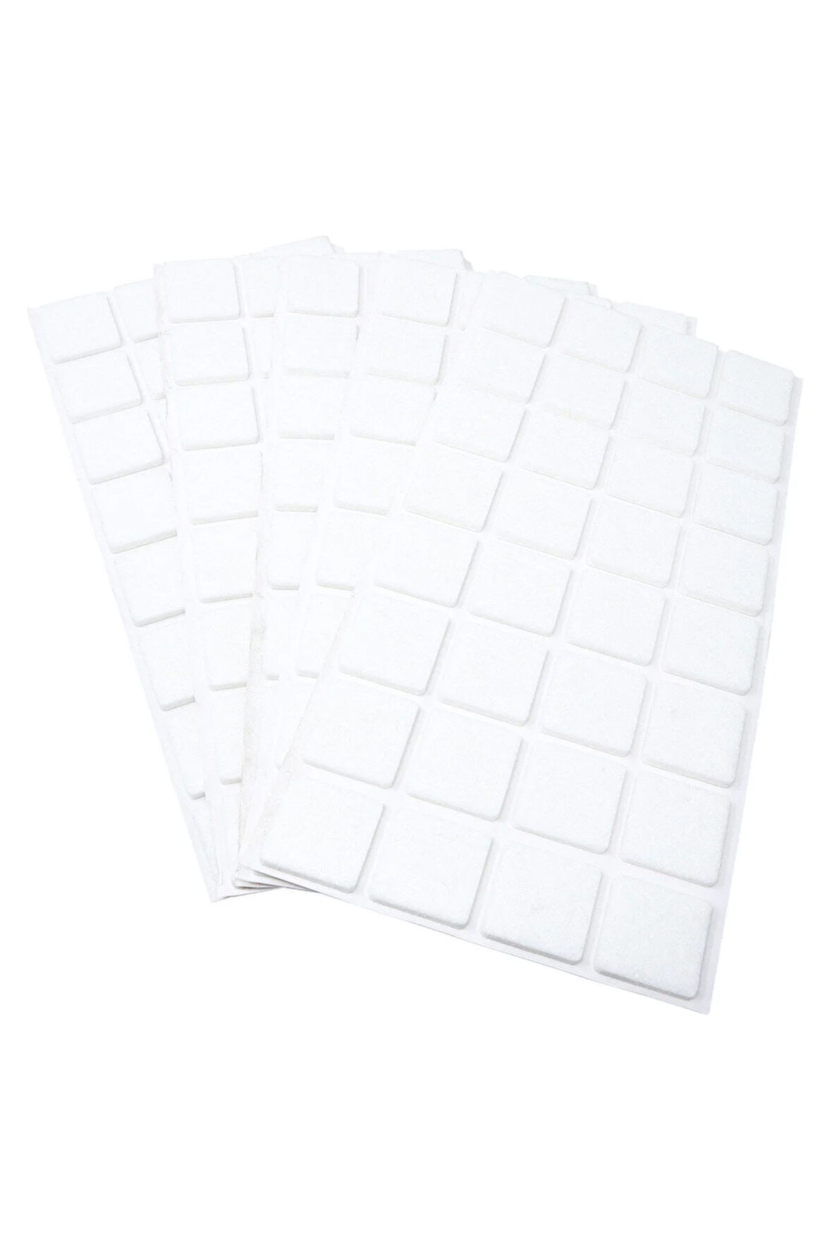 Sandalye Mobilya Ayak Pedi 20mm Kaydırmaz Keçe (200'lü) Yapışkanlı Parke Zemin Koruyucu - Beyaz