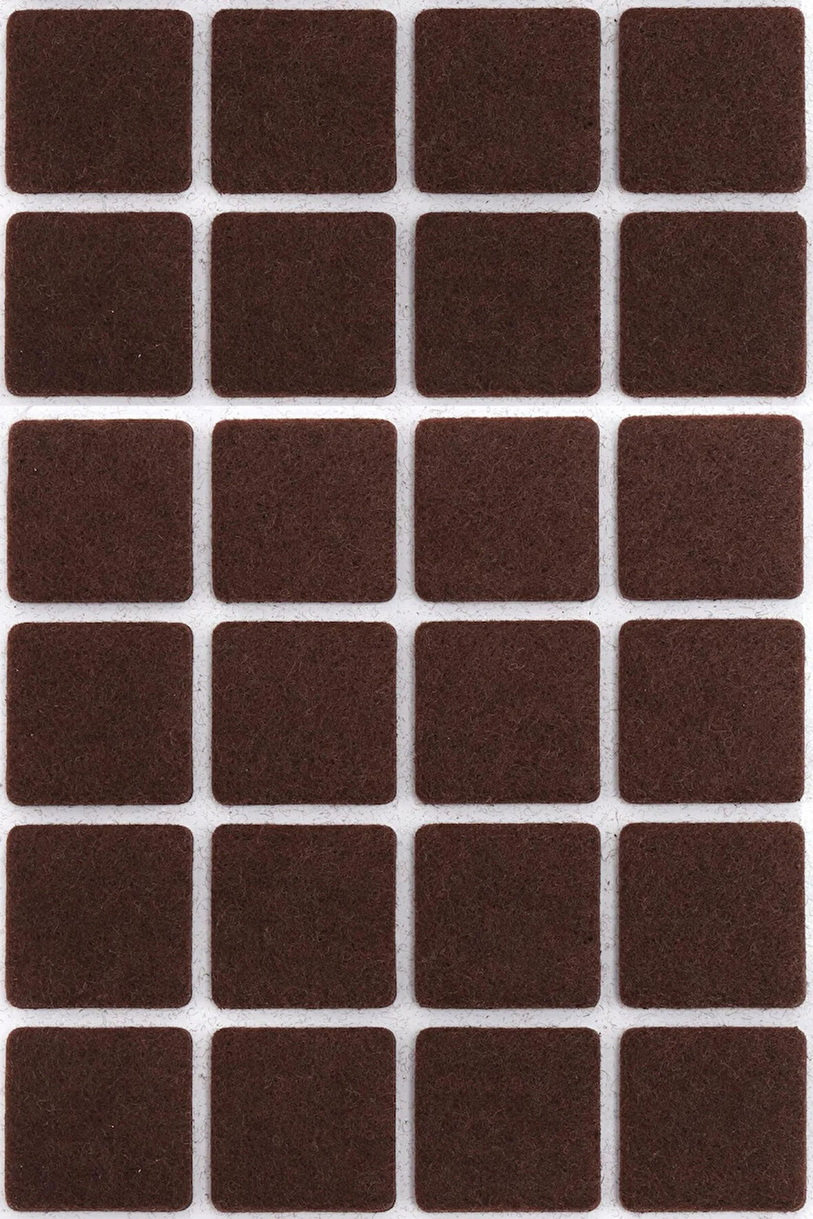 Sandalye Mobilya Ayak Pedi 20mm Kaydırmaz Keçe (150'li) Yapışkanlı Parke Zemin Koruyucu - Kahverengi