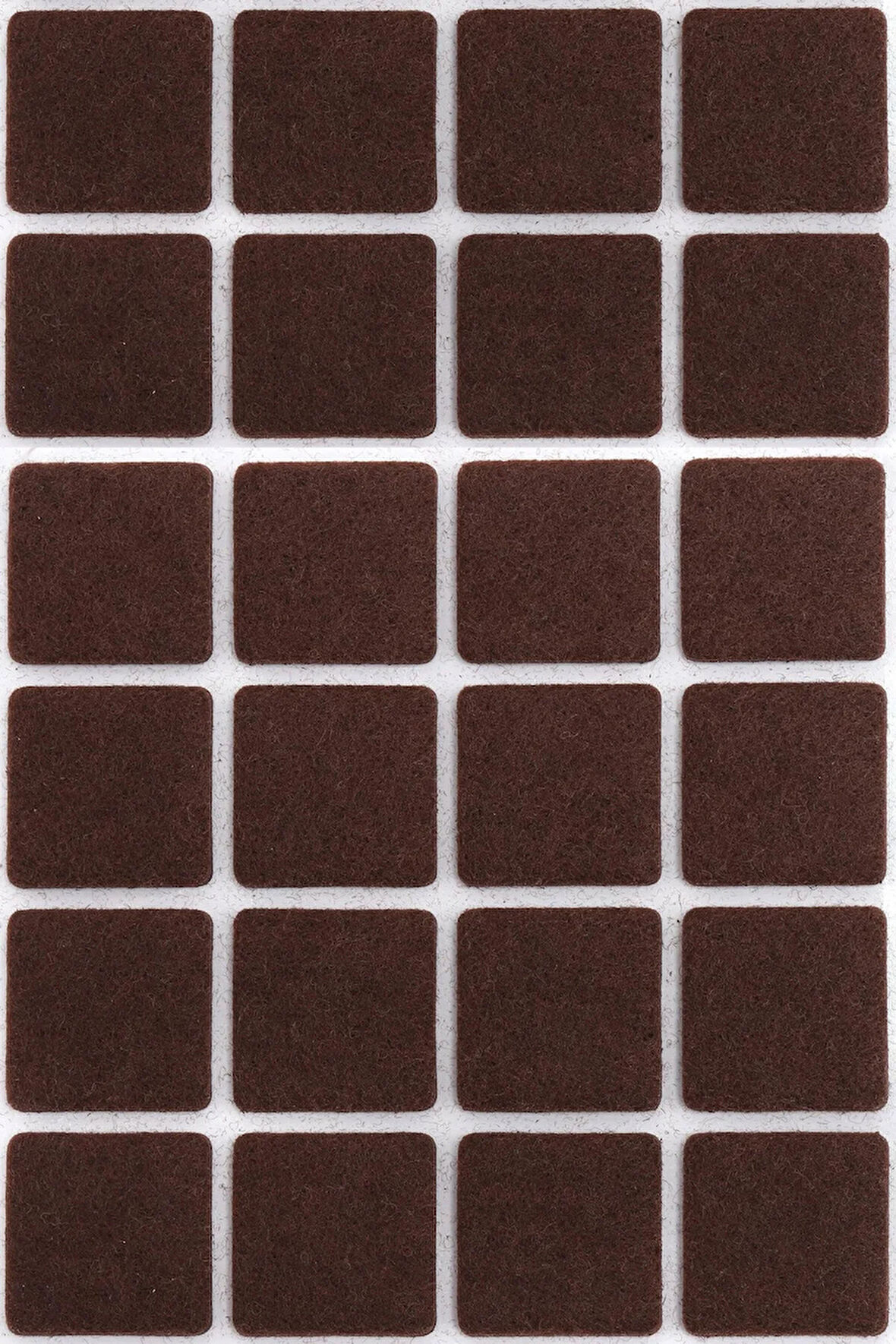 Sandalye Mobilya Ayak Pedi 20mm Kaydırmaz Keçe (150'li) Yapışkanlı Parke Zemin Koruyucu - Kahverengi