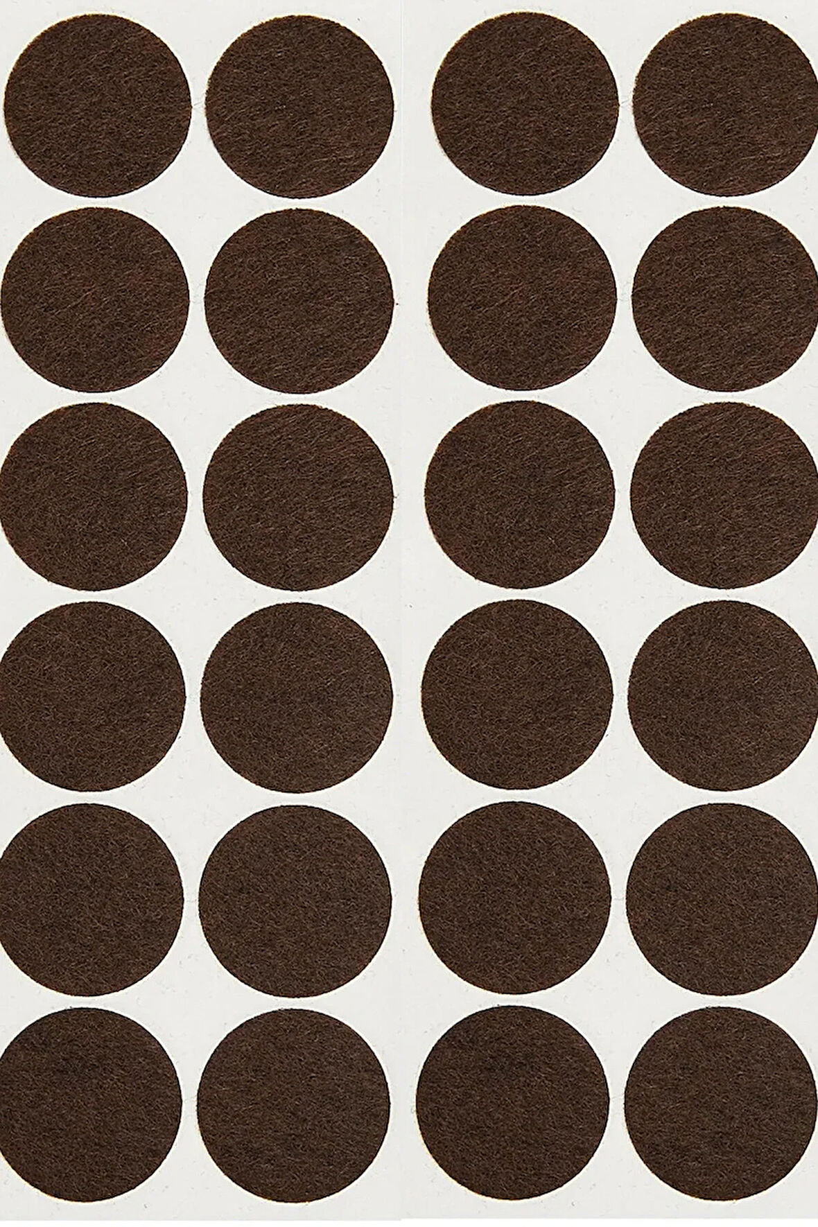 Sandalye Mobilya Ayak Pedi 28mm Kaydırmaz Keçe (84'lü) Yapışkanlı Parke Zemin Koruyucu - Kahverengi