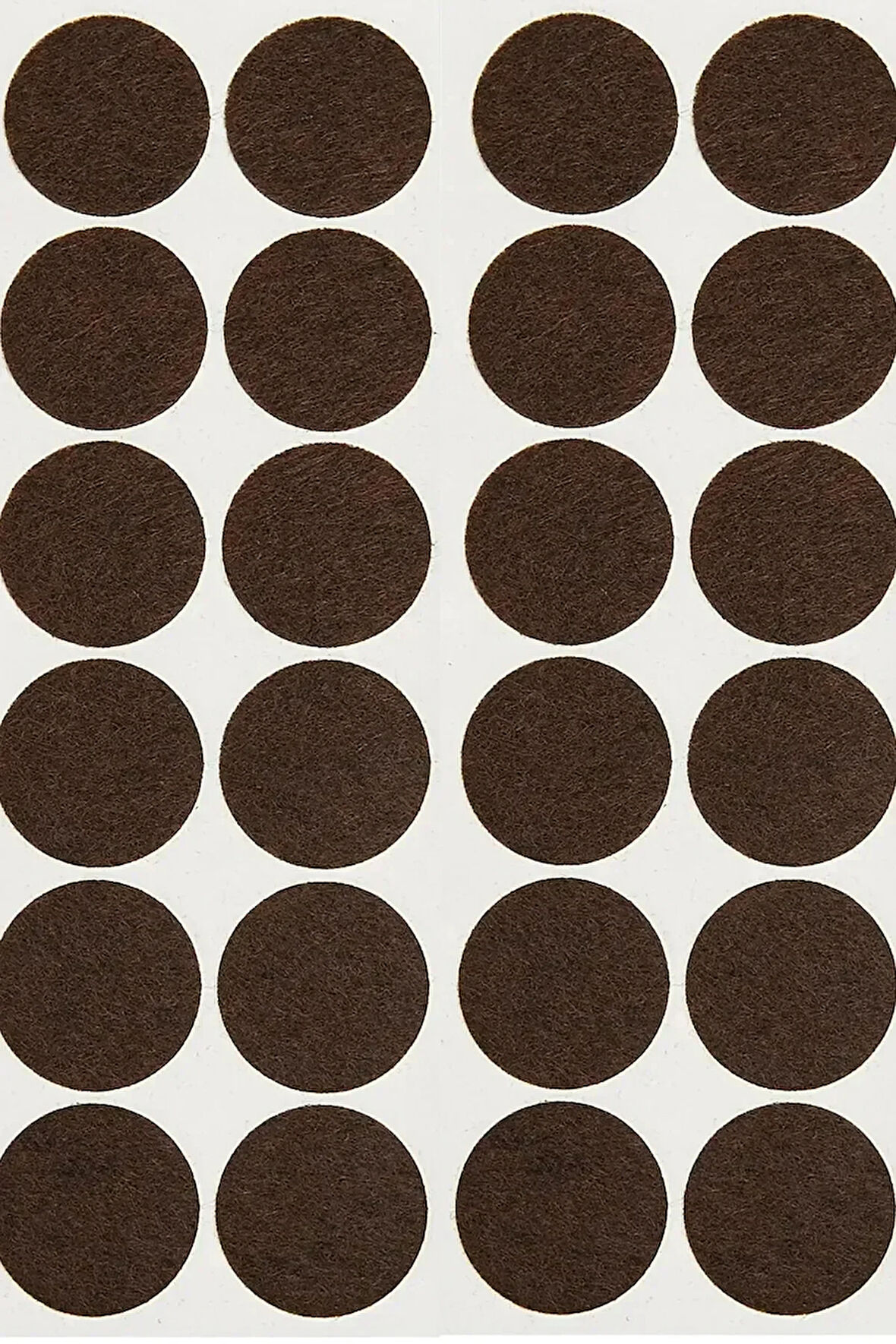 20 Mm Kahverengi Yapışkanlı Mobilya Ayağı Keçesi Masa Sandalye Zemin Parke Koruyucu (144’LÜ PAKET)