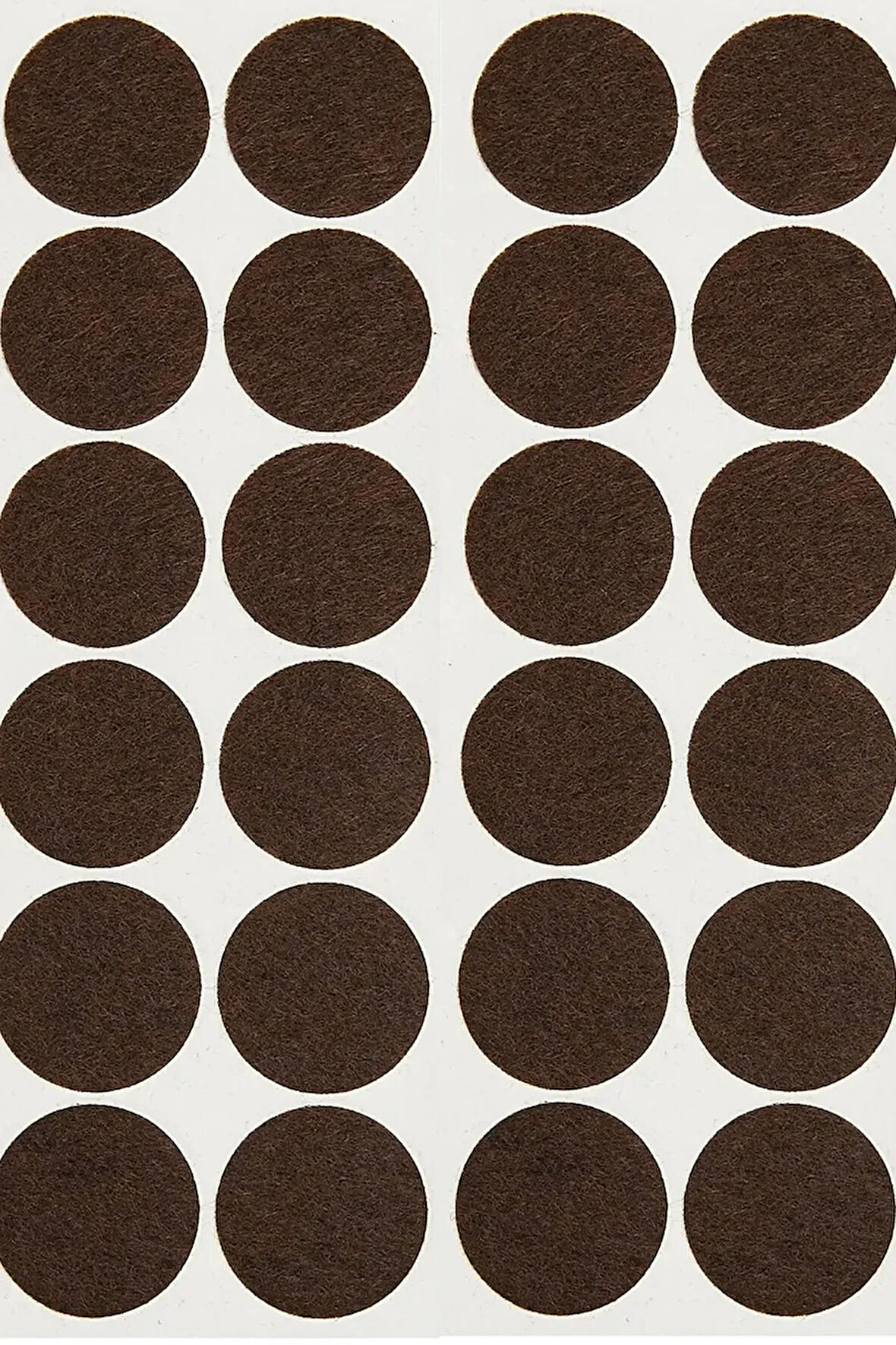 20 Mm Kahverengi Yapışkanlı Mobilya Ayağı Keçesi Parke Zemin Koruyucu Masa Sandalye (96’LI PAKET)