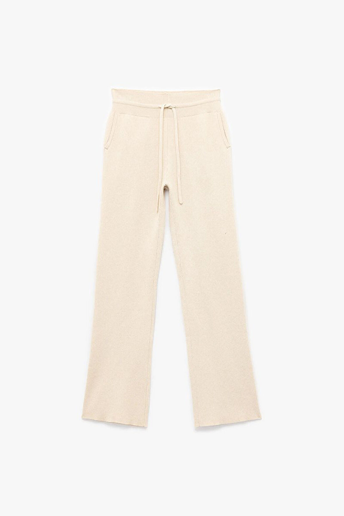 Cepli Bağcıklı Triko Pantolon