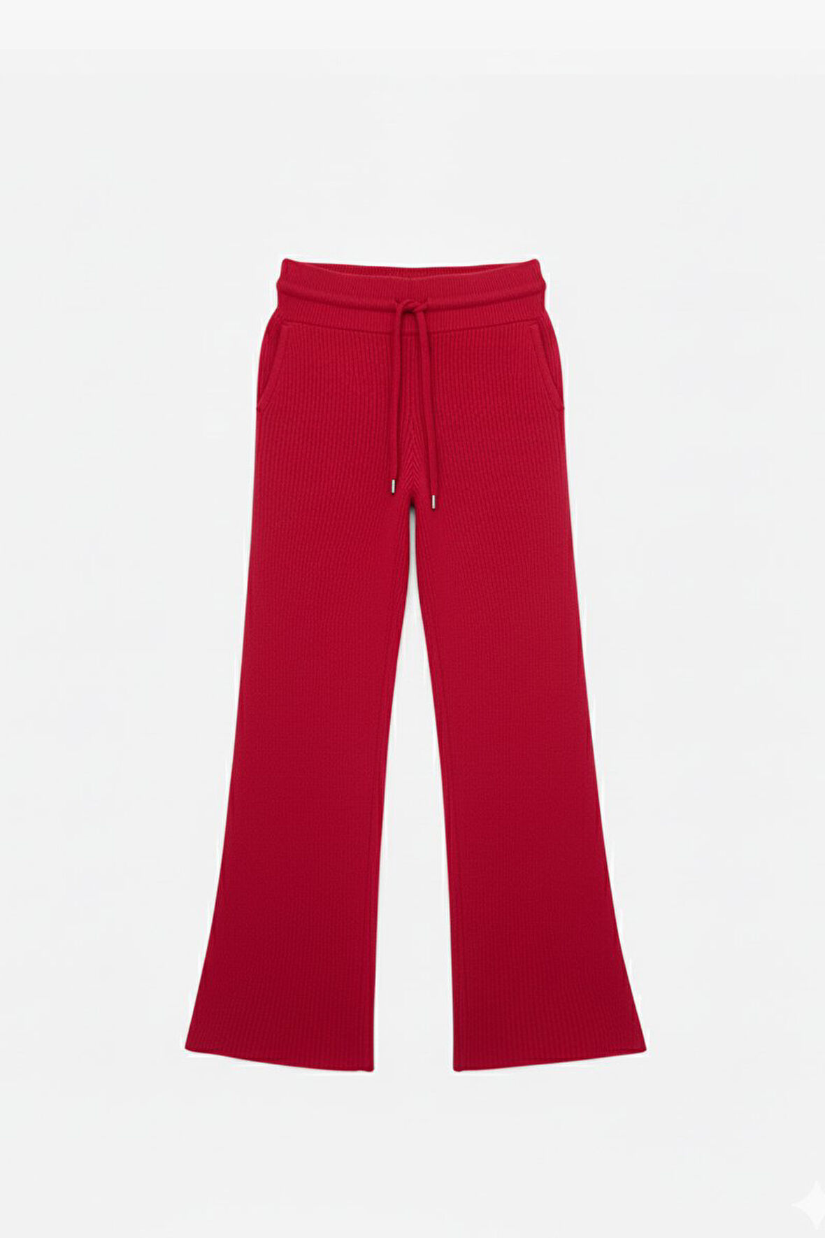 Cepli Bağcıklı Triko Pantolon