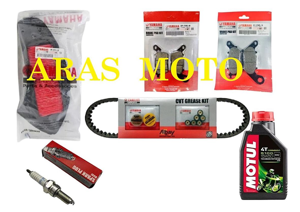 YAMAHA NMAX 125-155 BAKIM SETİ 8 PARÇA ORJİNAL ( 2015-20 )- ARASMOTO