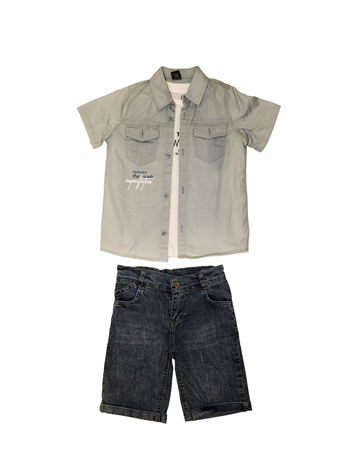 2551 ŞORT T-SHİRT GÖMLEK TAKIM