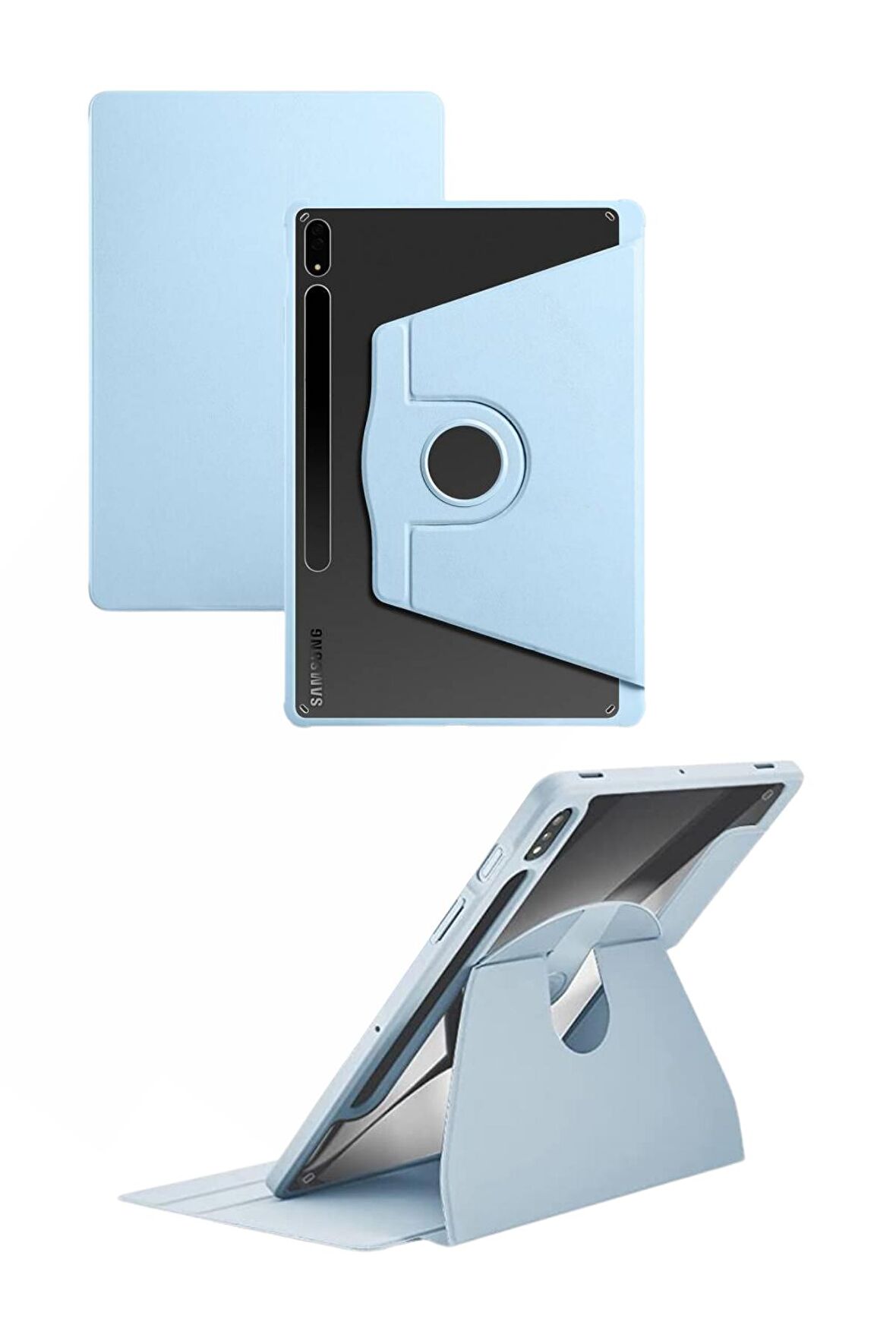 Samsung Galaxy Tab S7+/S8+ T970 / T975 / T976 / S7 FE 12,4 inç Fuchsia Pino Tablet Kılıfı