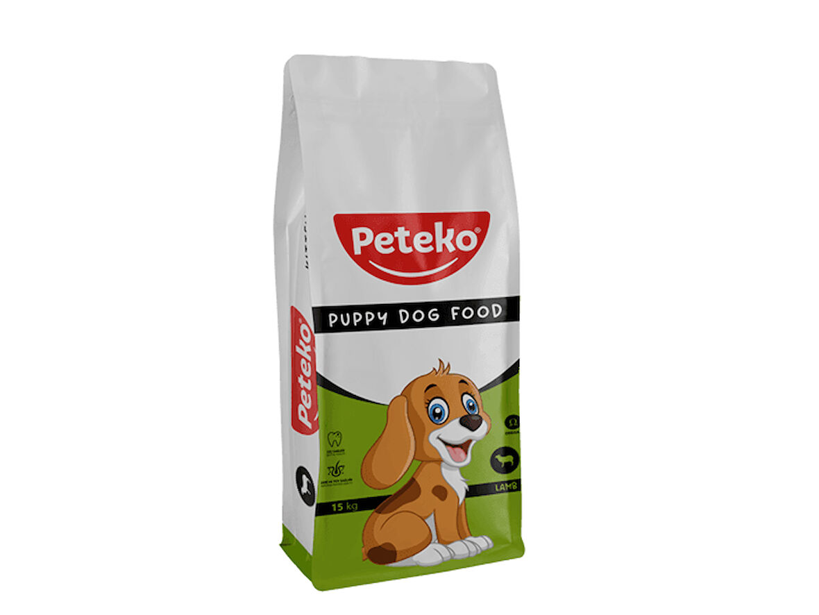 PETEKO YAVRU KÖPEK KURU MAMASI KUZULU VE PİRİNÇLİ 15 KG