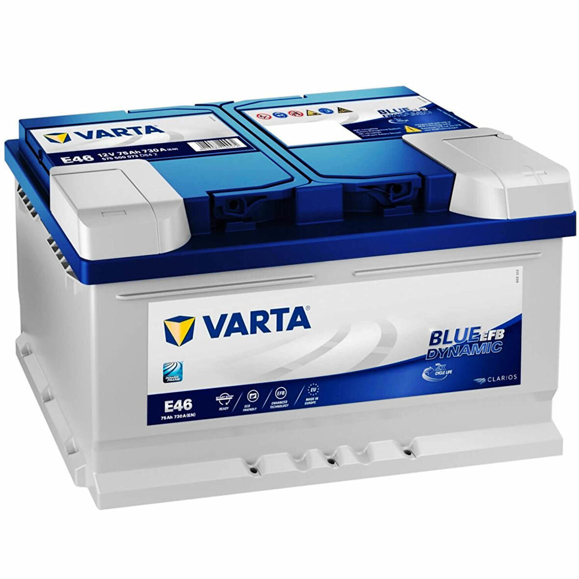 Varta 12V 75Ah Amper 730A E46 Start-Stop Efb Akü