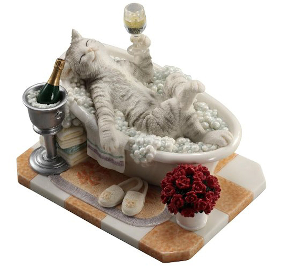 Veronese Design Banyodaki Kedi Heykeli