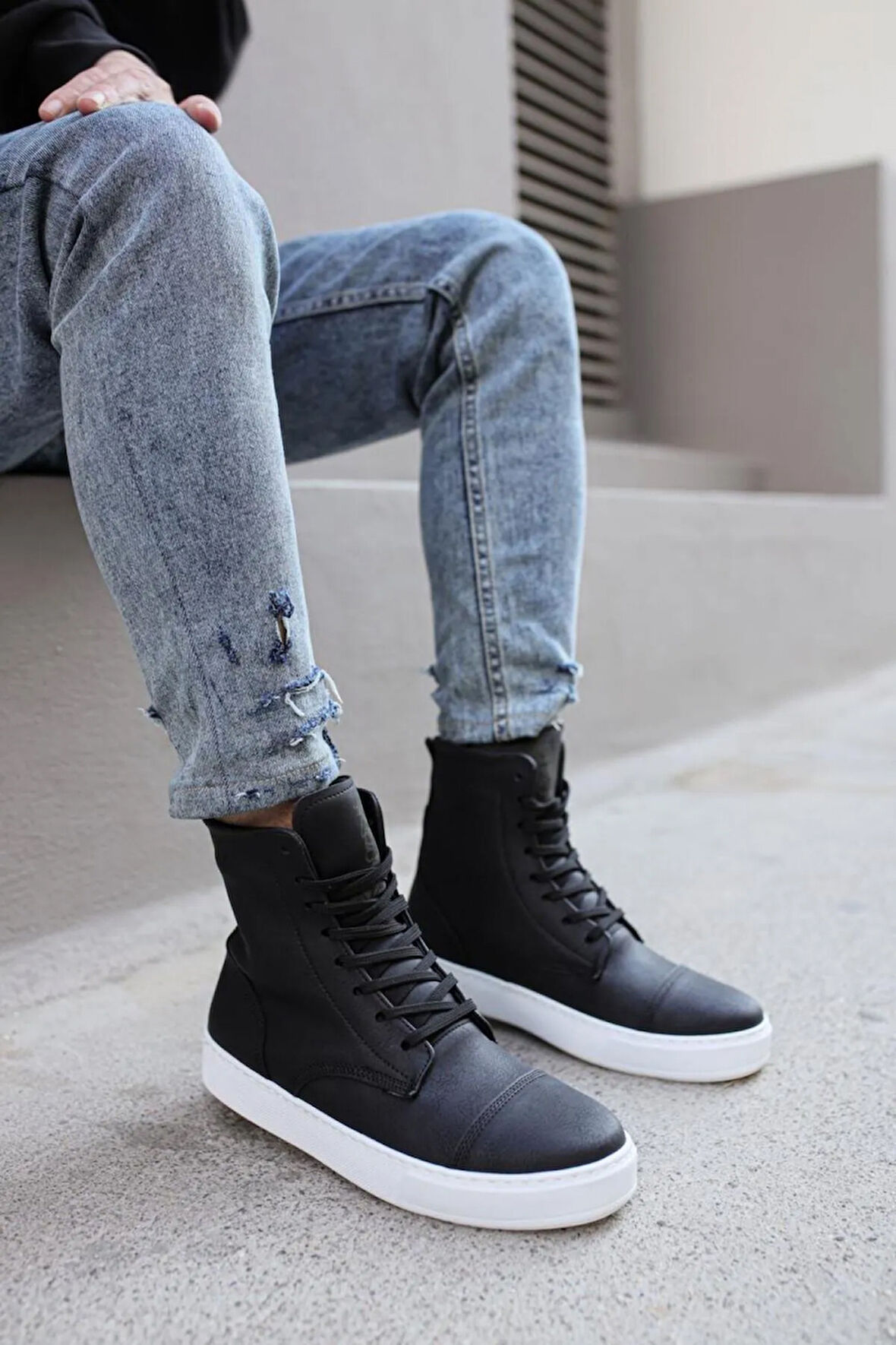 Arda  Knack Spor Bot 022 Siyah (Beyaz Taban)