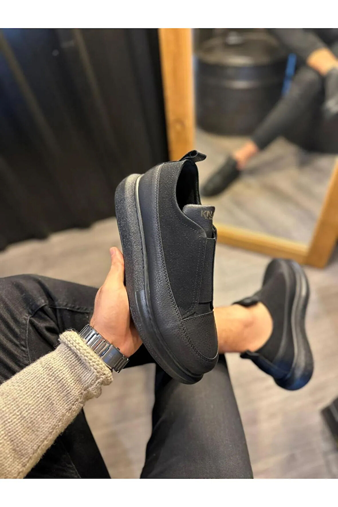 Arda  Knack Sneakers Ayakkabı 911 Siyah (Siyah Taban)