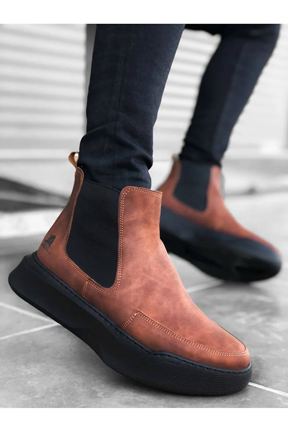 Arda  BA0150 Bağcıksız Bantlı Erkek Yüksek Taban Taba Spor Bot