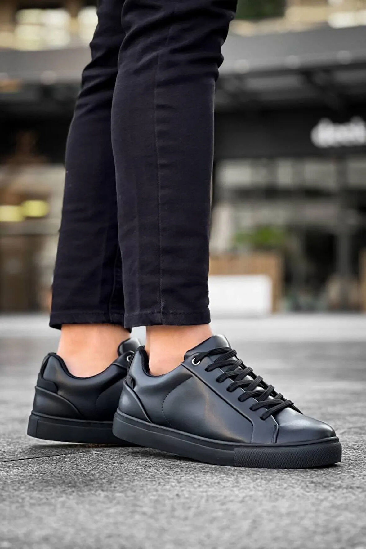 Arda  KB-BX1  Kuback Siyah Cilt Yüksek Siyah Taban Günlük Erkek Ayakkabı