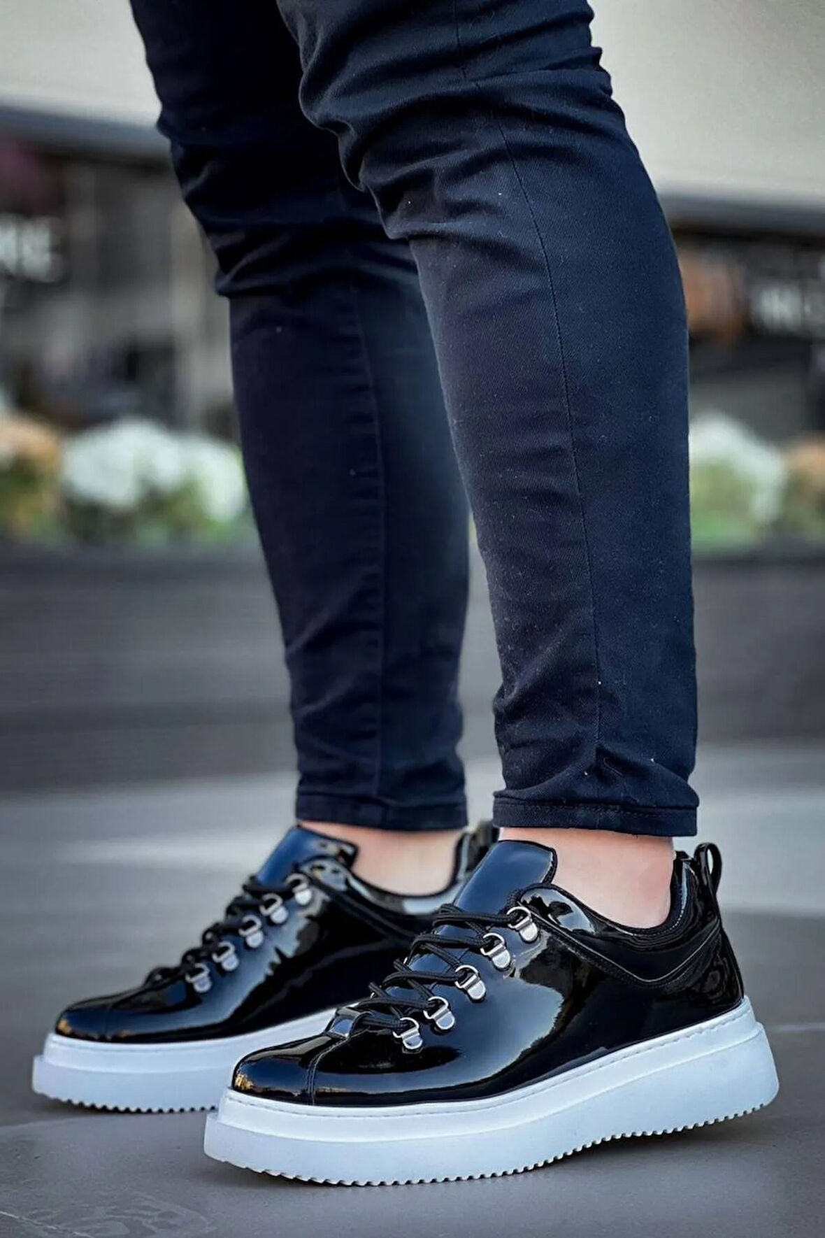 Arda  KB-X4  Kuback Siyah Rugan Yüksek Taban Bağcıklı Günlük Erkek Ayakkabı