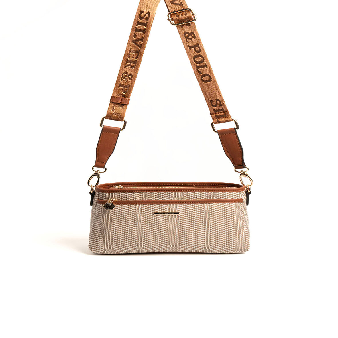 Silver Polo  Kadın Çapraz Çanta 1184-46751 SILVER POLO ÇAPRAZ Kadın ÇANTASI M132 BEJ-MAT TABA