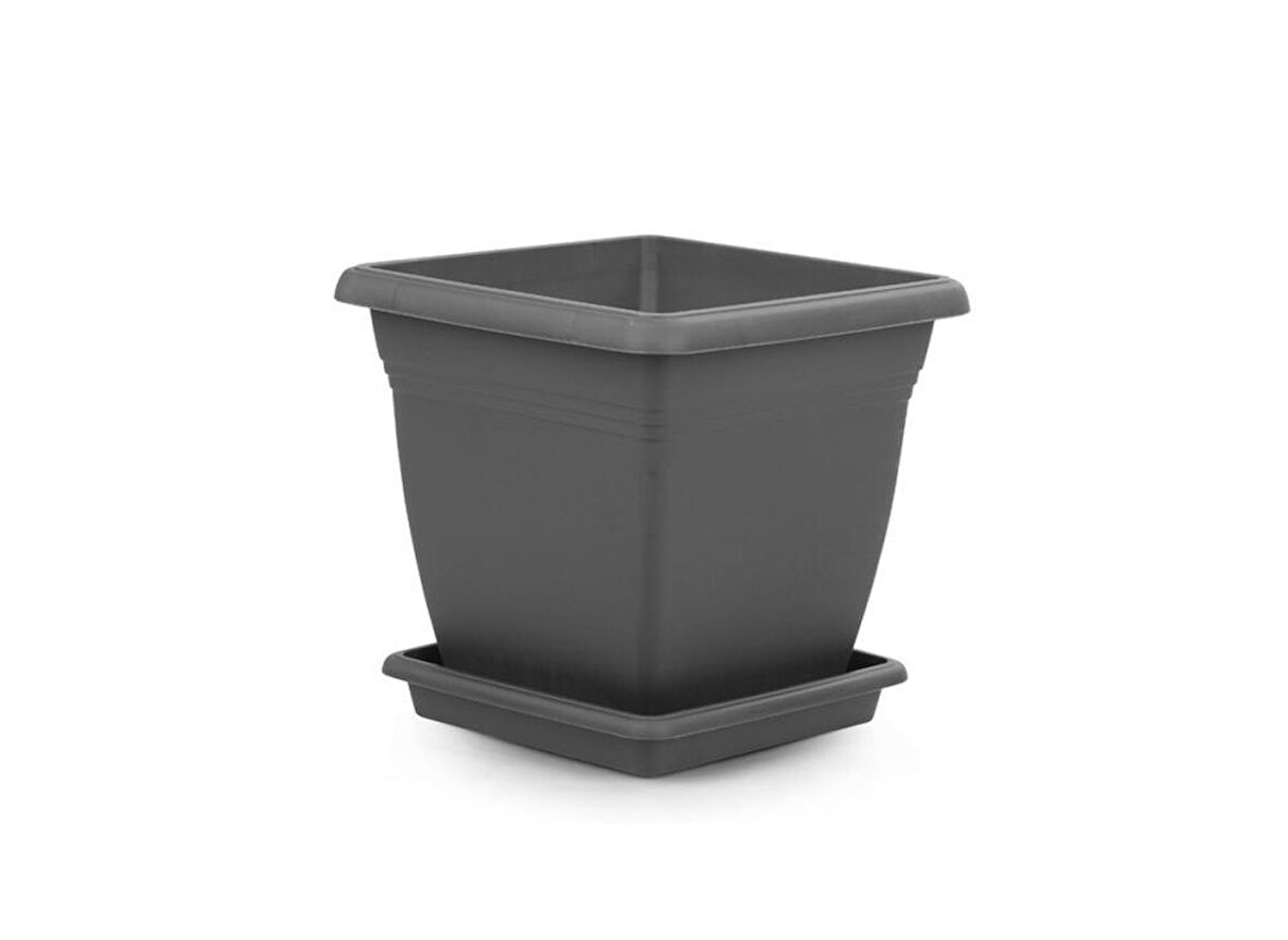 Omnipazar SO-VK03 Villa Kare Tabaklı Saksı 17 lt No 3