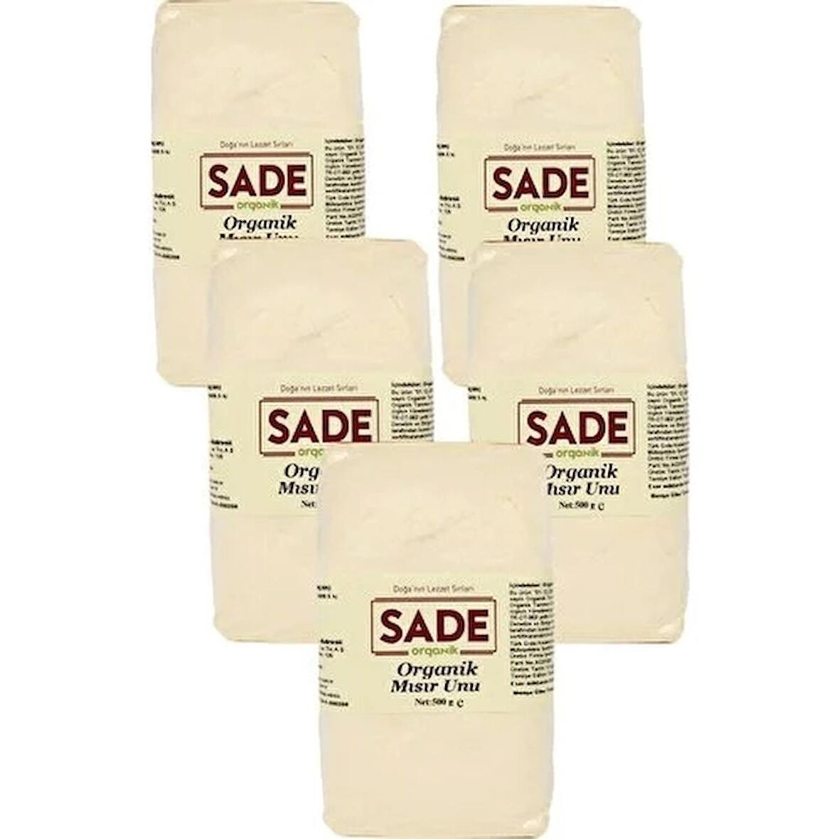 Sade Organik Mısır Unu 5x500 Gr
