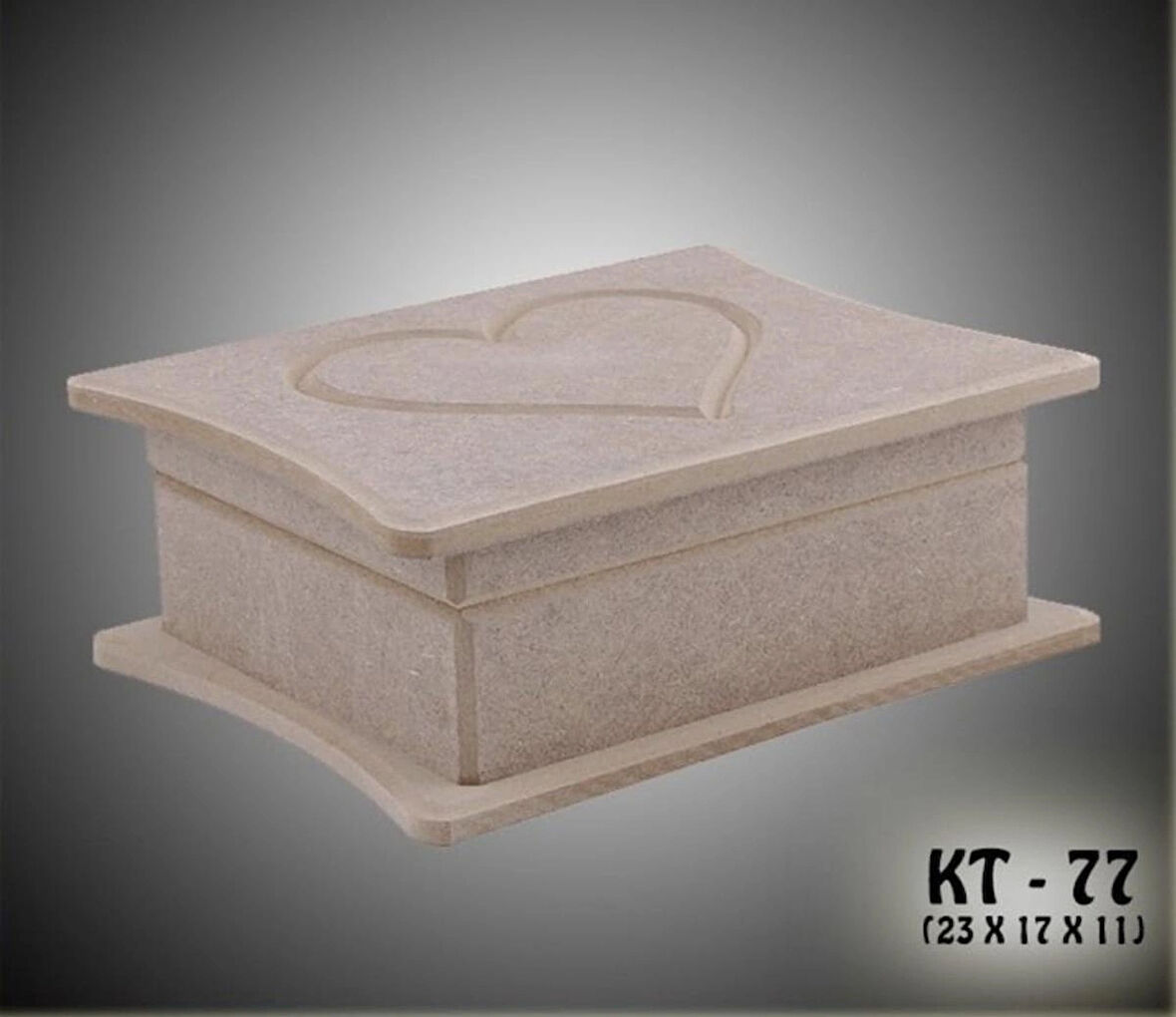 Ham Ahşap Boaynabilir Kalp Işlemeli Takı-makyaj-aksesuar Çok Amaçlı Dekoratif Kutu