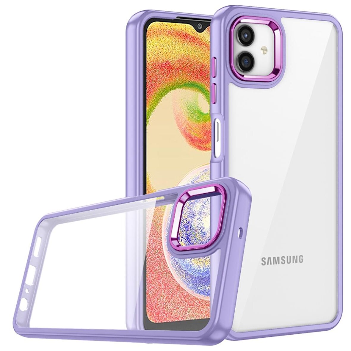Fuchsia Galaxy A04E Kılıf Flora Kapak