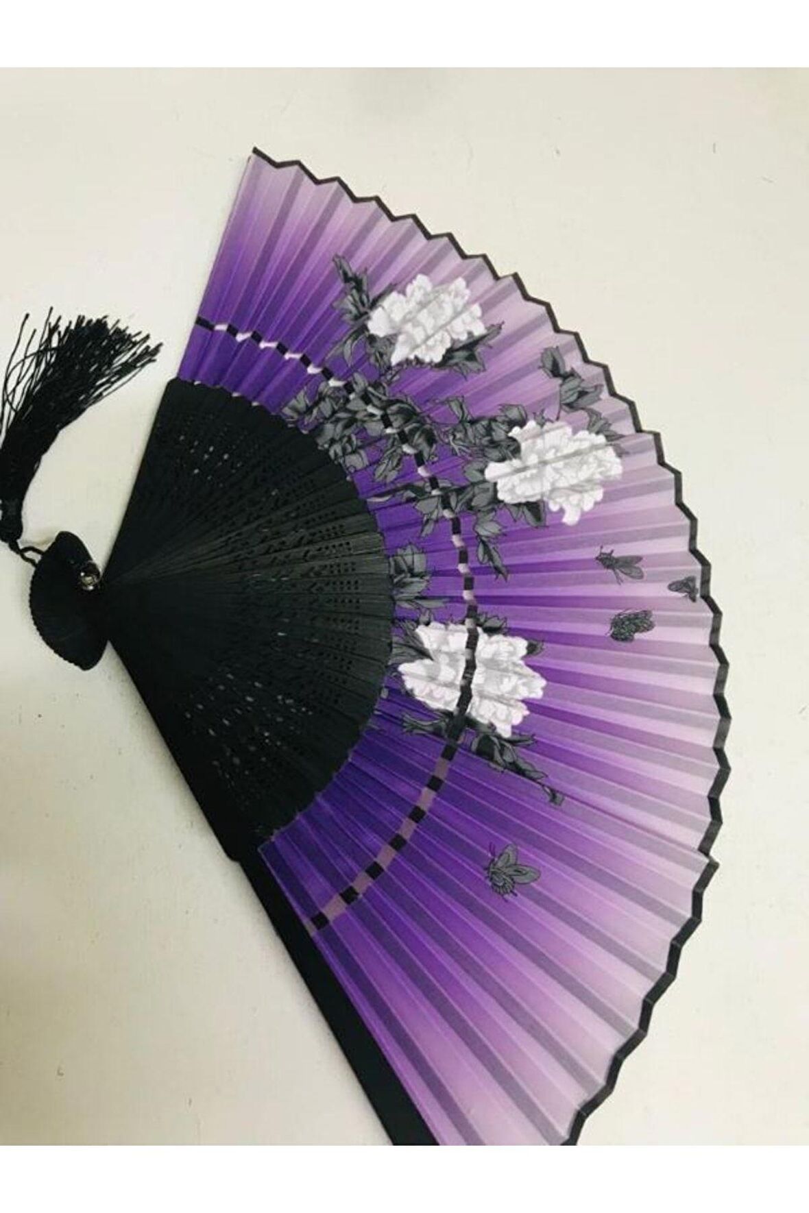 - Hediye Kutusu Vintage Bambu Desenli Şık Japon Yelpaze Lüks Özel Tasarım