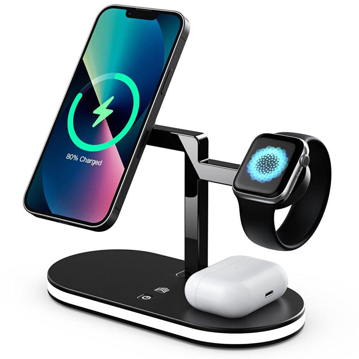 Fuchsia YM-UD23 5in1 Kablosuz Şarj Standı Led Lambalı Wireless Charging Station