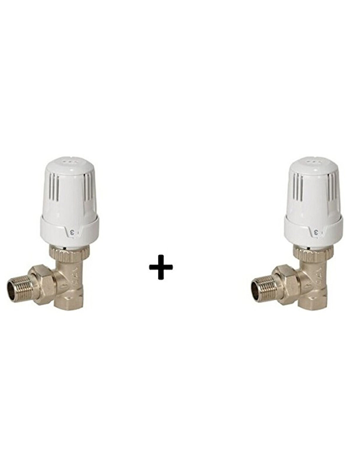 Eca 1/2 Köşe Termostatik Vana 2'li Paket
