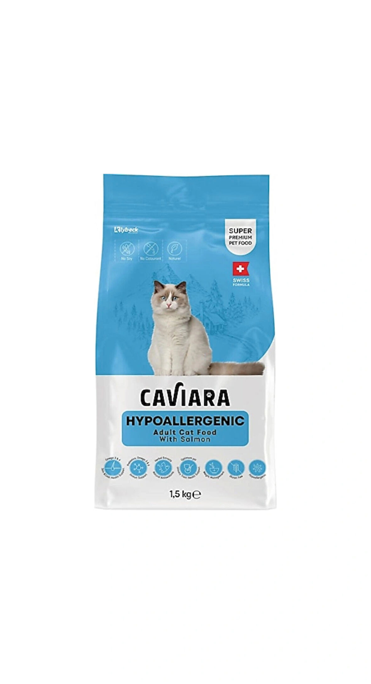 Caviara Hipoalerjenik Somonlu Yetişkin Kedi Maması (1,5 kg)