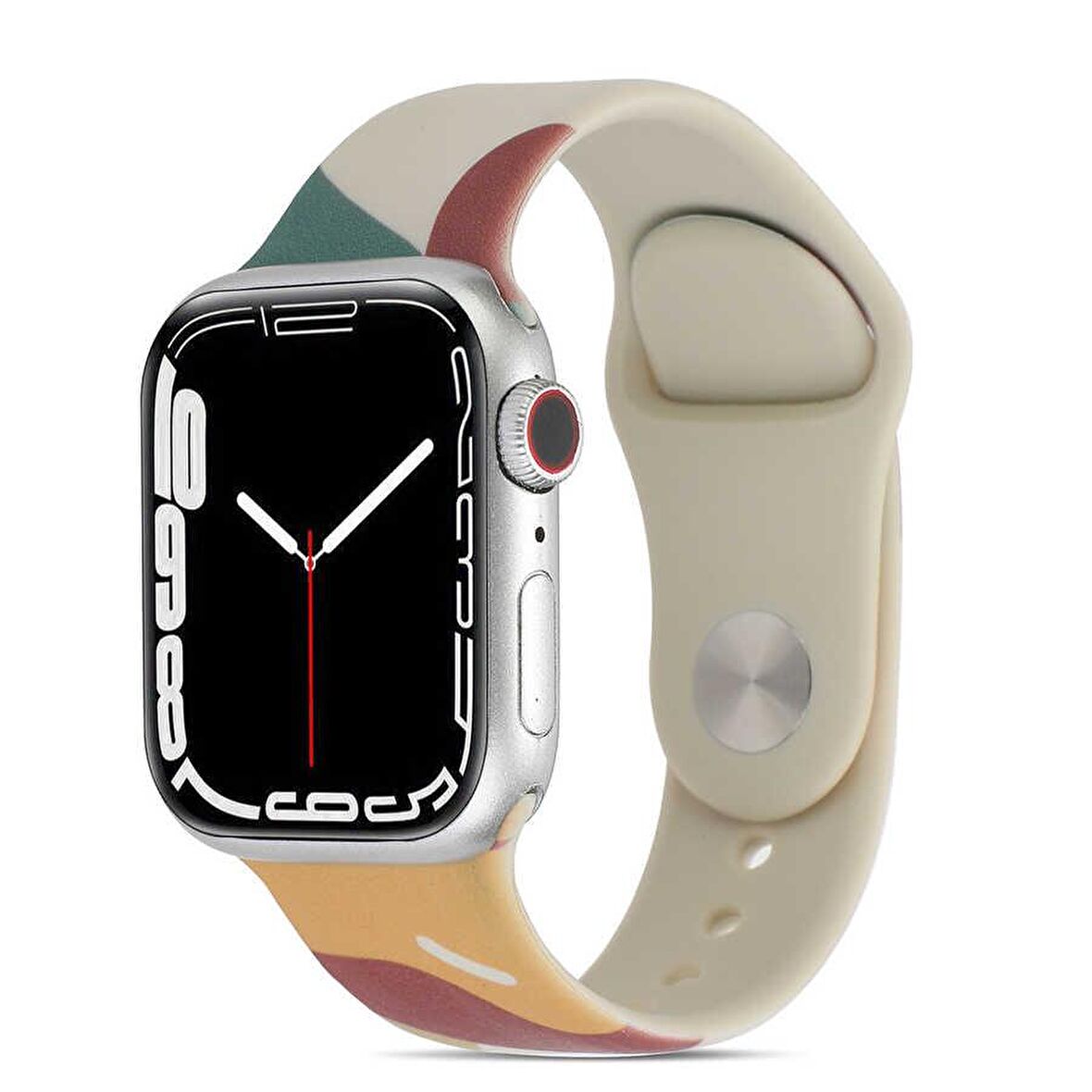 Apple Watch 38mm Uyumlu Silikon Kordon KRD-62 Rahat Renkli Soft Spor Akıllı Saat Kordonu