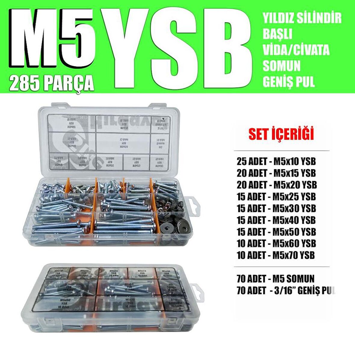 285 Parça M5 YSB Vida Seti